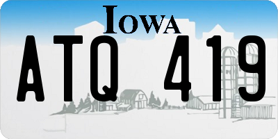 IA license plate ATQ419