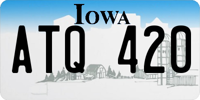 IA license plate ATQ420
