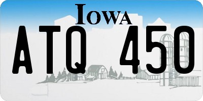 IA license plate ATQ450
