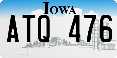IA license plate ATQ476