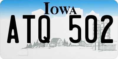 IA license plate ATQ502