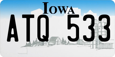 IA license plate ATQ533