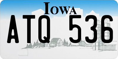 IA license plate ATQ536
