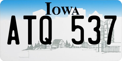 IA license plate ATQ537