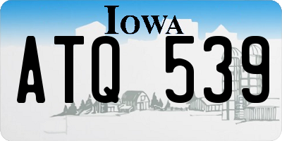 IA license plate ATQ539