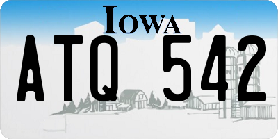 IA license plate ATQ542