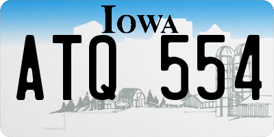 IA license plate ATQ554