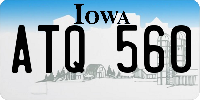 IA license plate ATQ560