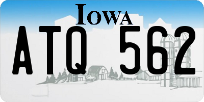 IA license plate ATQ562