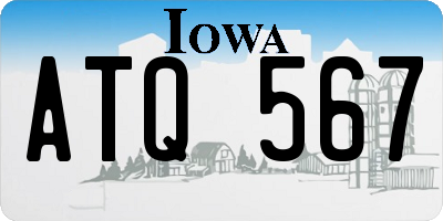 IA license plate ATQ567