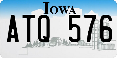 IA license plate ATQ576
