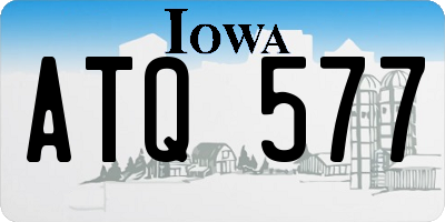 IA license plate ATQ577