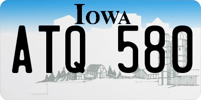 IA license plate ATQ580