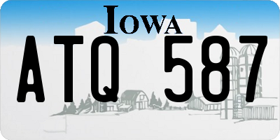 IA license plate ATQ587