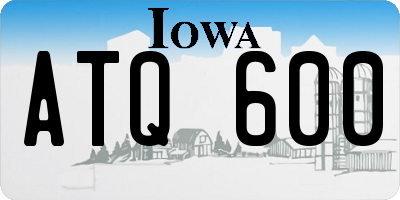 IA license plate ATQ600
