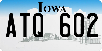 IA license plate ATQ602