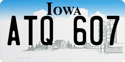 IA license plate ATQ607