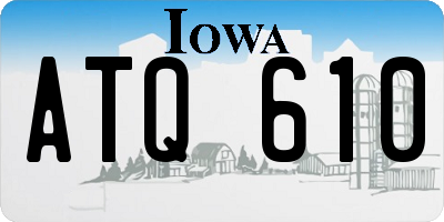 IA license plate ATQ610