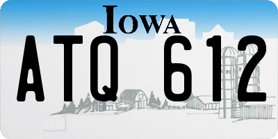 IA license plate ATQ612