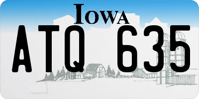 IA license plate ATQ635