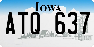 IA license plate ATQ637