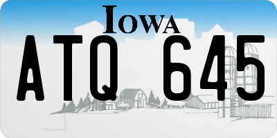 IA license plate ATQ645