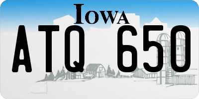 IA license plate ATQ650