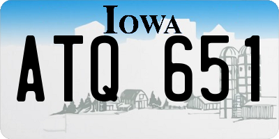 IA license plate ATQ651