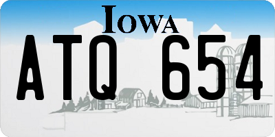 IA license plate ATQ654