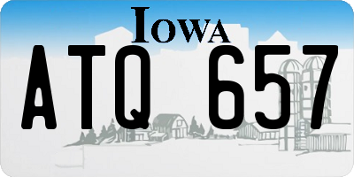 IA license plate ATQ657