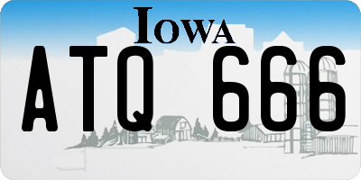 IA license plate ATQ666