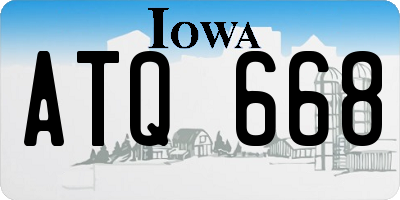 IA license plate ATQ668