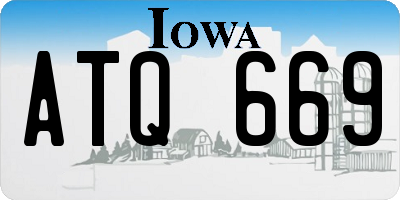 IA license plate ATQ669