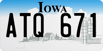 IA license plate ATQ671