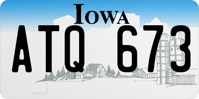 IA license plate ATQ673