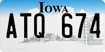 IA license plate ATQ674