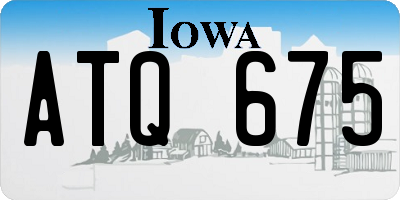 IA license plate ATQ675