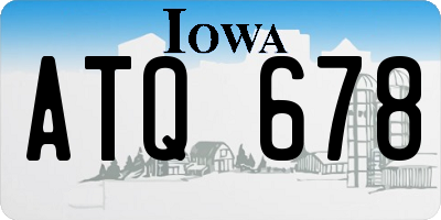 IA license plate ATQ678