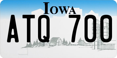 IA license plate ATQ700