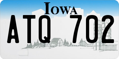 IA license plate ATQ702