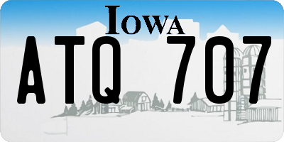 IA license plate ATQ707
