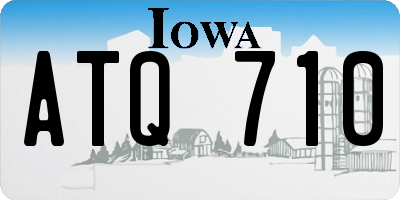 IA license plate ATQ710