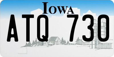 IA license plate ATQ730