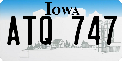 IA license plate ATQ747