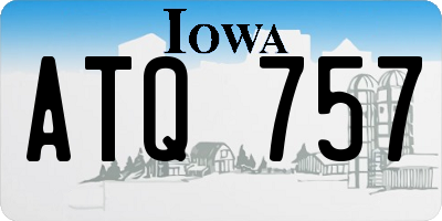 IA license plate ATQ757