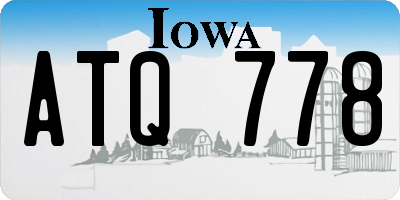 IA license plate ATQ778