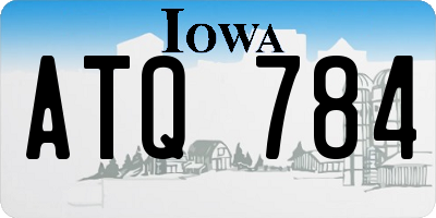 IA license plate ATQ784