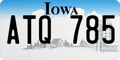 IA license plate ATQ785