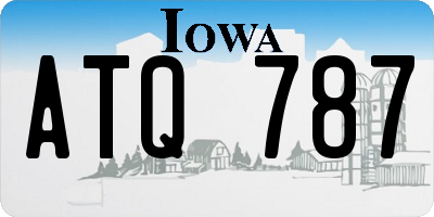 IA license plate ATQ787