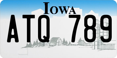 IA license plate ATQ789